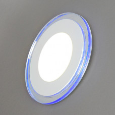 701R-14W-6000K Светильник встраиваемый,круглый,со стеклом,LED-подсветка,14W